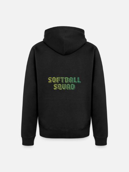 Softball - Unisex Premium Organic Zip Hoodie - black