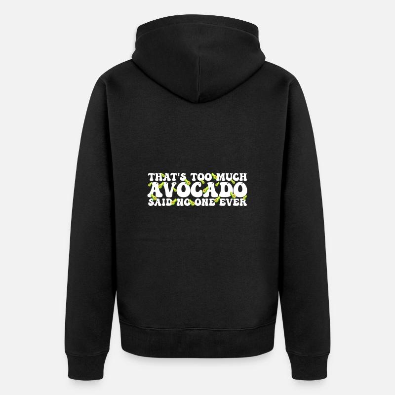 Avocado - Unisex Premium Bio Zip Hoodie - Schwarz
