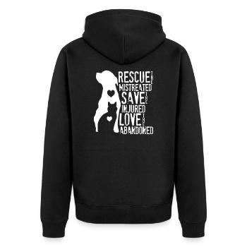 Amant de chat - Veste à capuche bio Premium Unisexe - noir - Dos - Nico (187cm)