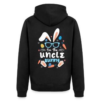 Chez The Uncle Rabbit Easter Rabbit Ear Sunglass - Veste à capuche bio Premium Unisexe - noir - Dos - Nico (187cm)