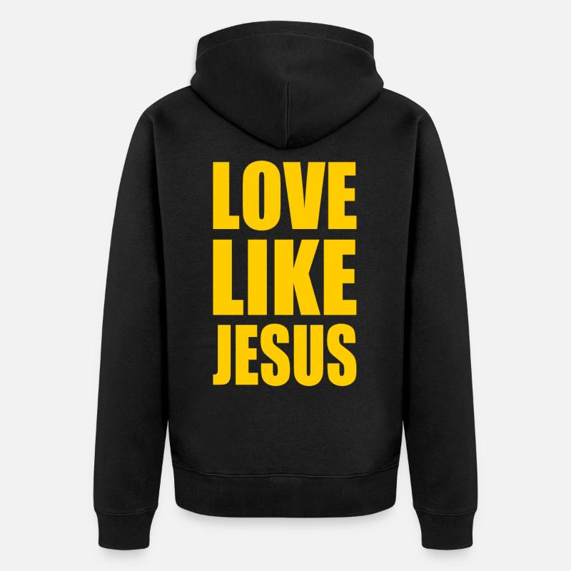 Love like jesus - Veste à capuche bio Premium Unisexe - noir