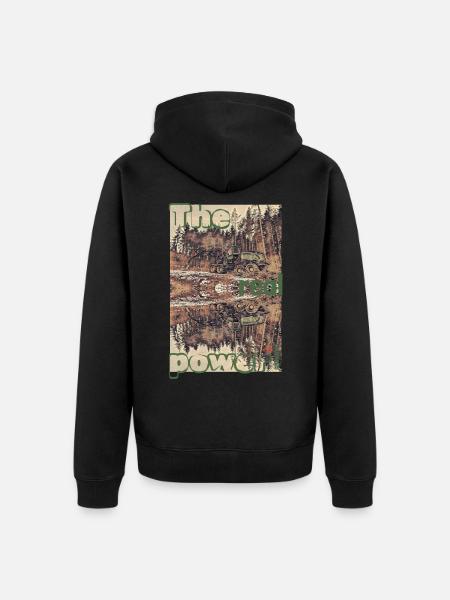 Harvester Shirt Design Retro Vintage Spruch XO751 - Unisex Premium Bio Zip Hoodie - Schwarz
