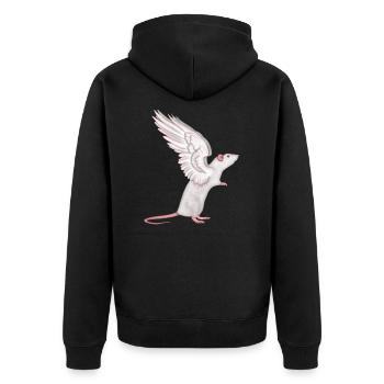 Ange Rat - Veste à capuche bio Premium Unisexe - noir - Dos - Nico (187cm)