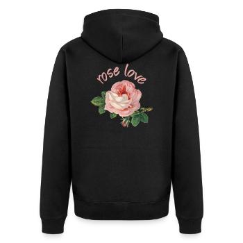 naturel 22 - Veste à capuche bio Premium Unisexe - noir - Dos - Nico (187cm)