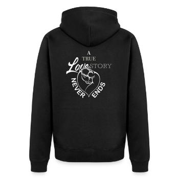 Histoire d’amour alpaga Lama - Veste à capuche bio Premium Unisexe - noir - Dos - Nico (187cm)
