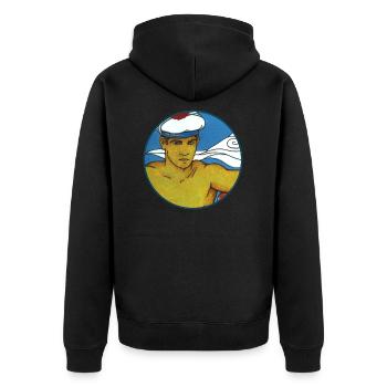 GUILLAUME - Veste à capuche bio Premium Unisexe - noir - Dos - Nico (187cm)