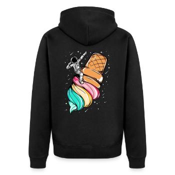 Astronaute glace space - Veste à capuche bio Premium Unisexe - noir - Dos - Nico (187cm)