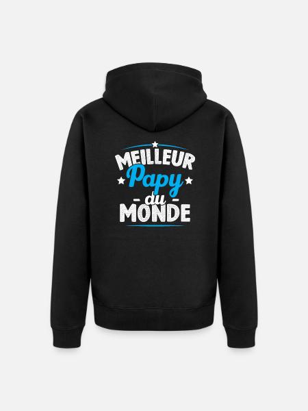 Meilleur papy du monde - Veste à capuche bio Premium Unisexe - noir