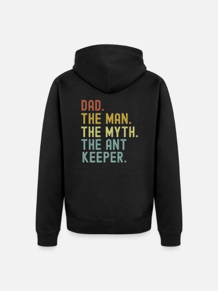 Ant - Unisex Premium Organic Zip Hoodie - black