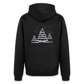 Winter Dream - Unisex Premium Organic Zip Hoodie - black - Back - Nico (187cm)
