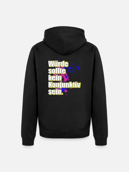 Die Würde - Unisex Premium Bio Zip Hoodie - Schwarz