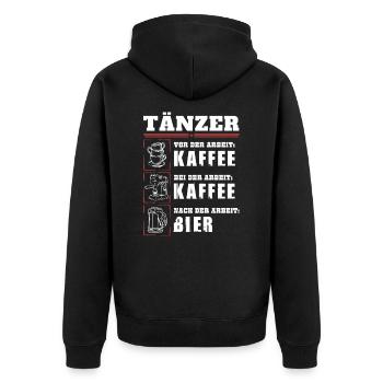 Mon quotidien de danseuse - Veste à capuche bio Premium Unisexe - noir - Dos - Nico (187cm)