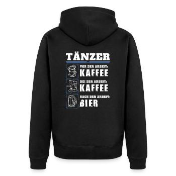 Mon quotidien de danseuse - Veste à capuche bio Premium Unisexe - noir - Dos - Nico (187cm)