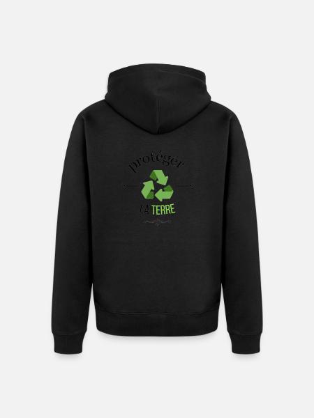 sauver la terre- écologie - Veste à capuche bio Premium Unisexe - noir