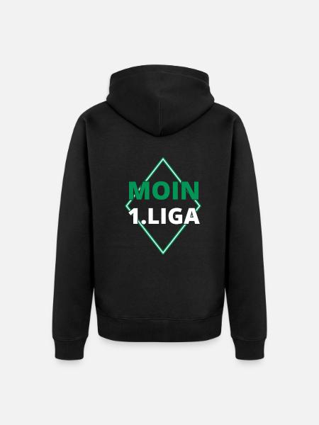 Moin 1 Liga Aufstieg Bremen - Unisex Premium Bio Zip Hoodie - Schwarz