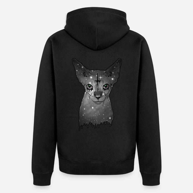 Chat égyptien Sphynx Cat - Veste à capuche bio Premium Unisexe - noir