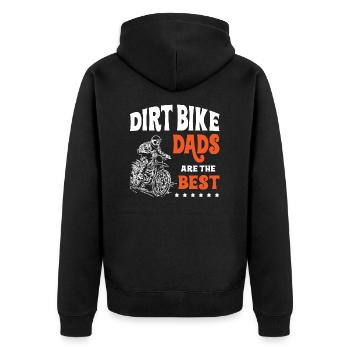 Les papas de motocross sont les meilleurs motocross - Veste à capuche bio Premium Unisexe - noir - Dos - Nico (187cm)