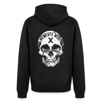 Crâne Memento Mori - Veste à capuche bio Premium Unisexe - noir - Dos - Nico (187cm)