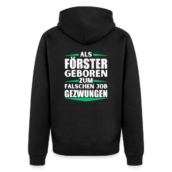 Forester a décroché le mauvais emploi - Veste à capuche bio Premium Unisexe - noir - Dos - Nico (187cm)