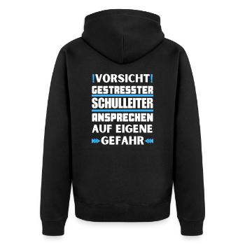 Ne parlez pas à un directeur stressé ! - Veste à capuche bio Premium Unisexe - noir - Dos - Nico (187cm)
