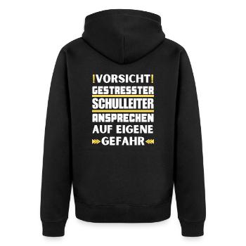 Ne parlez pas à un directeur stressé ! - Veste à capuche bio Premium Unisexe - noir - Dos - Nico (187cm)