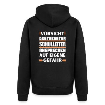 Ne parlez pas à un directeur stressé ! - Veste à capuche bio Premium Unisexe - noir - Dos - Nico (187cm)