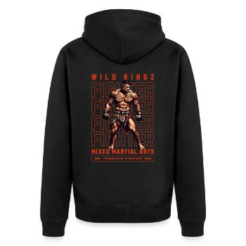 MMA - Veste à capuche bio Premium Unisexe - noir - Dos - Nico (187cm)