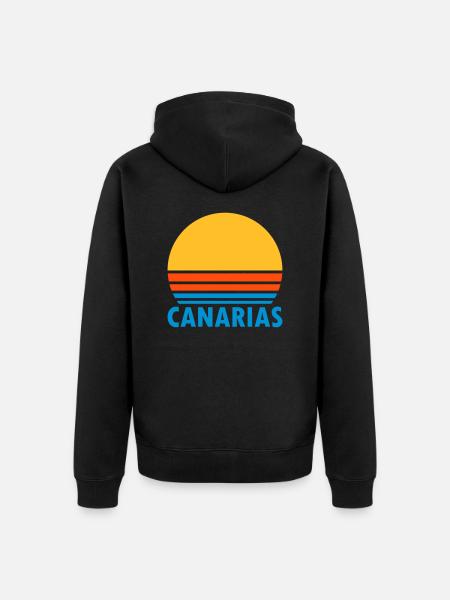 Canarias (split sun) - Unisex Premium Organic Zip Hoodie - black
