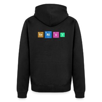 chemie nerd génie travail periodensysthem chimique - Veste à capuche bio Premium Unisexe - noir - Dos - Nico (187cm)