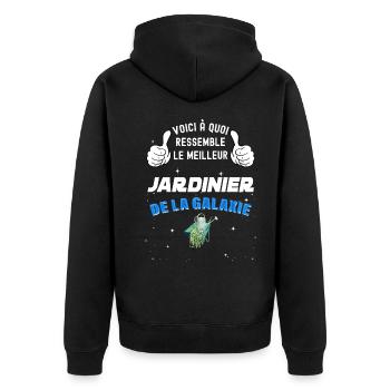 Meilleur Jardinier De La galaxie Super Cadeau - Veste à capuche bio Premium Unisexe - noir - Dos - Nico (187cm)