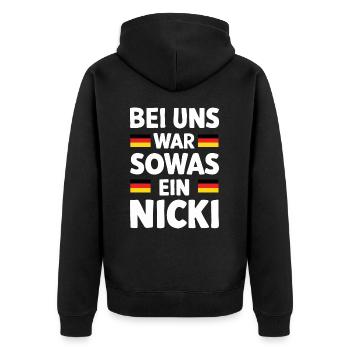 East Germany East East East GDR Home Eastern Bloc - Unisex Premium Organic Zip Hoodie - black - Back - Nico (187cm)