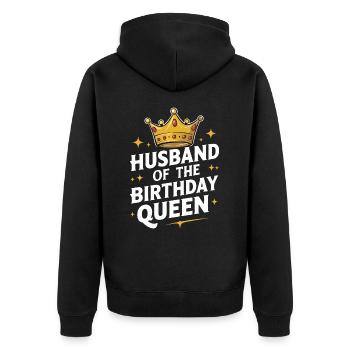 Ehemann Ehegatte Familie Hochzeit - Unisex Premium Bio Zip Hoodie - Schwarz - Hinten - Nico (187cm)