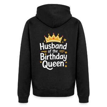 Ehemann Ehegatte Familie Hochzeit - Unisex Premium Bio Zip Hoodie - Schwarz - Hinten - Nico (187cm)