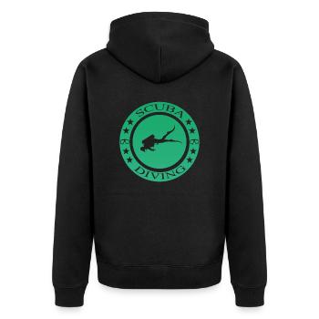 Scuba Diving tauchen - Unisex Premium Bio Zip Hoodie - Schwarz - Hinten - Nico (187cm)