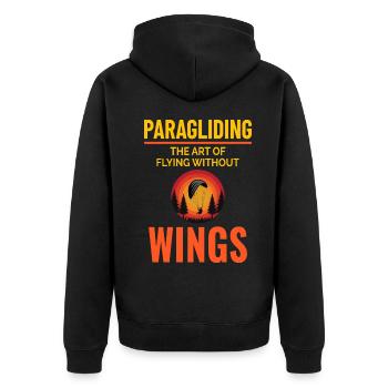 Pilote de parapente Parapente Adventures Outdoor - Veste à capuche bio Premium Unisexe - noir - Dos - Nico (187cm)