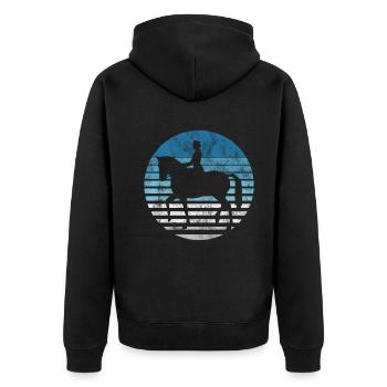 Dressage Cavalier de dressage Cheval d’équitation - Veste à capuche bio Premium Unisexe - noir - Dos - Nico (187cm)