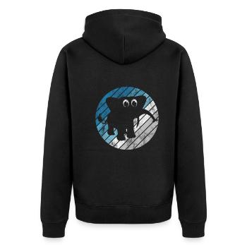 Eléphant éléphant pour enfants - Veste à capuche bio Premium Unisexe - noir - Dos - Nico (187cm)
