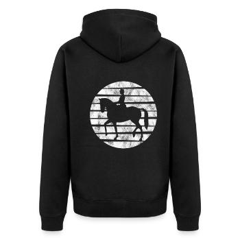 Dressage Cavalier de dressage Cheval d’équitation - Veste à capuche bio Premium Unisexe - noir - Dos - Nico (187cm)
