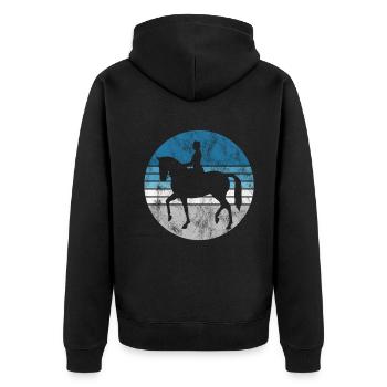 Dressage Cavalier de dressage Cheval d’équitation - Veste à capuche bio Premium Unisexe - noir - Dos - Nico (187cm)