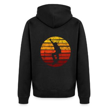 Skateboarder Skateboard Skater Skate Skateing - Veste à capuche bio Premium Unisexe - noir - Dos - Nico (187cm)