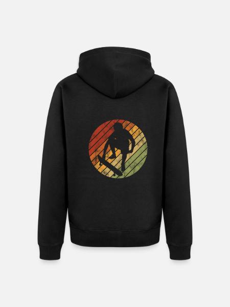 Skateboarder Skateboard Skater Skate Skateing - Unisex Premium Organic Zip Hoodie - black