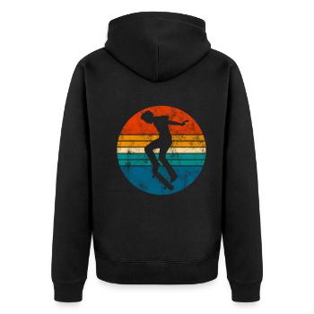 Skateboarder Skateboard Skater Skate Skateing - Veste à capuche bio Premium Unisexe - noir - Dos - Nico (187cm)