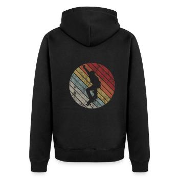Skateboard Skateboarder Skater Skate Skateing - Veste à capuche bio Premium Unisexe - noir - Dos - Nico (187cm)