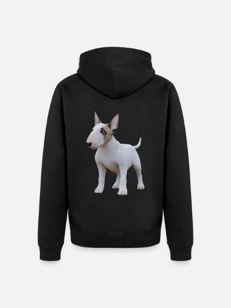Miniature Bull Terrier - Veste à capuche bio Premium Unisexe - noir