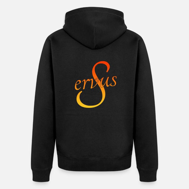 Servus - Unisex Premium Bio Zip Hoodie - Schwarz