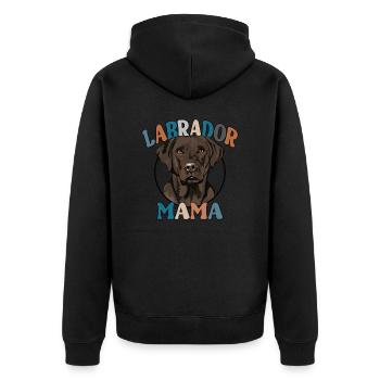 Chocolat Labrador Maman Chiens Chien Labbi Wilsigns - Veste à capuche bio Premium Unisexe - noir - Dos - Nico (187cm)