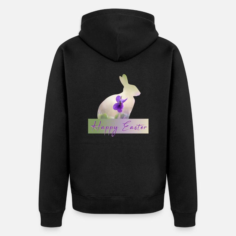Joyeuses Pâques - Veste à capuche bio Premium Unisexe - noir