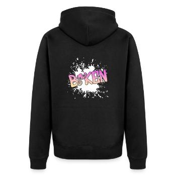 Bikes, Biker, Bikers, Bikerin, Bike - Unisex Premium Bio Zip Hoodie - Schwarz - Hinten - Nico (187cm)