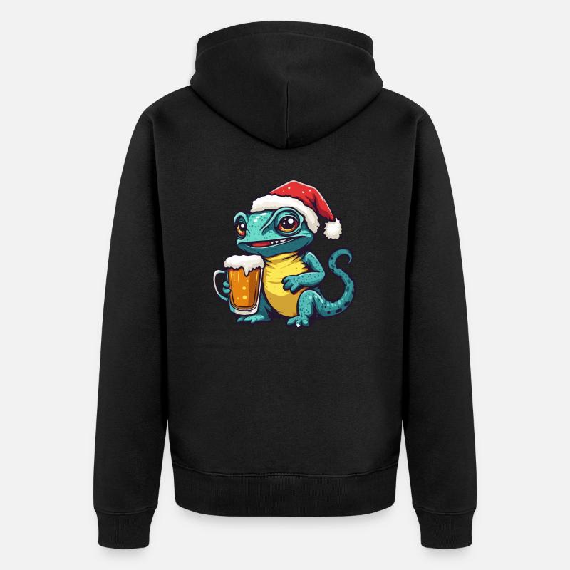 Bière de Noël Caméléon - Veste à capuche bio Premium Unisexe - noir
