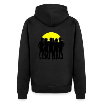 Junggesellen Party Gruppe Feiern Jga - Unisex Premium Bio Zip Hoodie - Schwarz - Hinten - Nico (187cm)